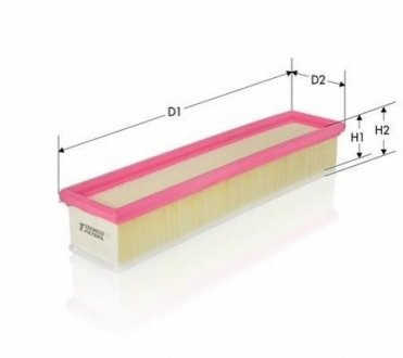 Фільтр повітряний (з Фільтром додат.очистки) Renault Clio II 01-/Kangoo 1.5dCi 05-/Dacia Logan 1.5dCi 09- Tecneco AR2038PMS (фото 1)
