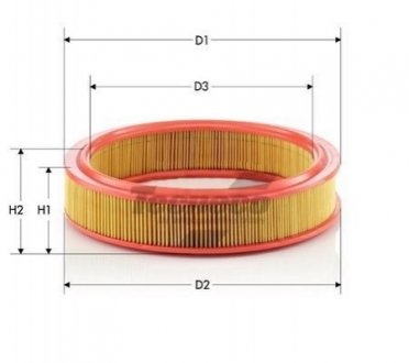 Фільтр повітряний Fiat Punto II 99-03 1.2, Punto III 03- 1.2 Tecneco AR409 (фото 1)