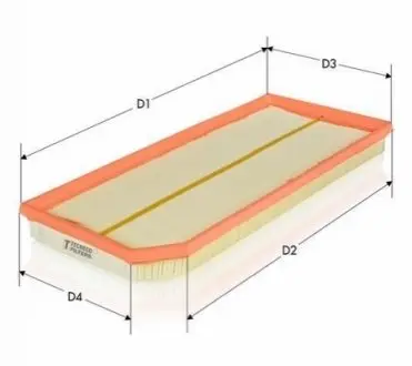 Фото Фильтр воздушный VW Golf V, 2.0GTI, 06- Tecneco (AR41002PM) изображение 1