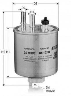 Паливний фільтр Tecneco GS10396