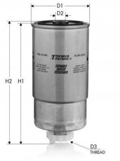 Фильтр топливный. Bmw 325TD (E36) 9/91-12/94, 525TD, 52 Tecneco GS208 (фото 1)