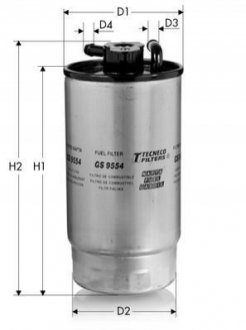 Фильтр топливный BMW 330D/530D 8/98- Tecneco GS9554 (фото 1)