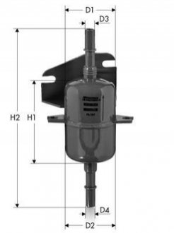 Фільтр паливний Fiat Palio 1.1I,1.4 SPI,1.6I 7/97->,Siena 1. Tecneco IN29 (фото 1)