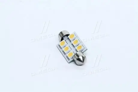 Фото Лампа LED Софітні C5W 24V T11x39-S8.5 (6 SMD size5050) WARM WHITE <> TEMPEST (Tmp-15T11-24V) зображення 1