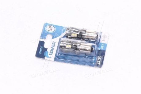 Лампа LED указателей поворотов и стоп-сигналов 24V BA15S 14SMD WHITE - Tmp-LX16-S25-24 (N0177173, A072601024900, 7050631) TEMPEST TMPLX16S2524