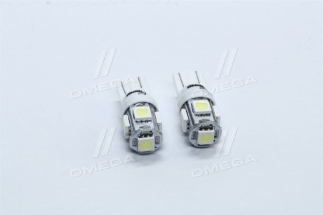 Лампа LED б/ц габарит и приборная панель T10 5SMD W5W 12V WHITE 2шт. блистер &lt;&gt; TEMPEST TP-214T10-12V (фото 1)