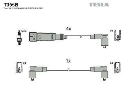 Провода високовольтні TESLA T055B