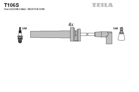 Провода високовольтні TESLA T106S