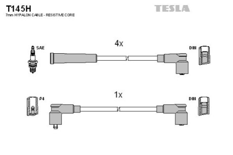 Провода високовольтні TESLA T145H