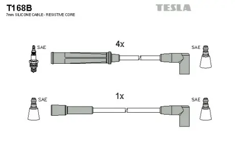 Проводи запалювання Opel Kadett -91 (к-кт) TESLA T168B Купити в Україні