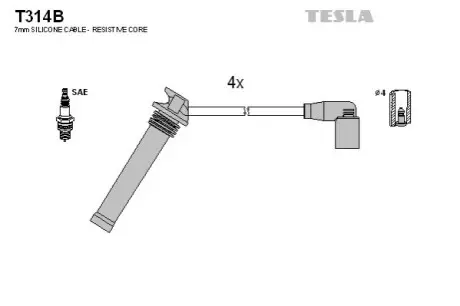 Провода високовольтні TESLA T314B Купити в Україні