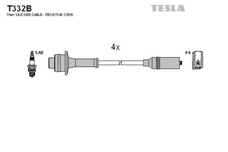 Провода високовольтні TESLA T332B