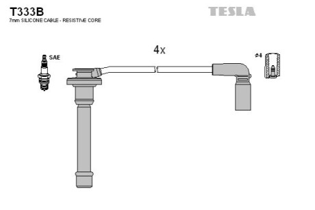 Провода високовольтні TESLA T333B