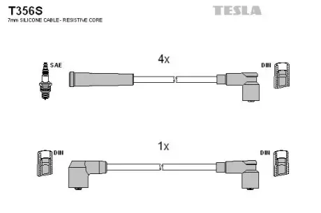 Провода високовольтні TESLA T356S Купити в Україні