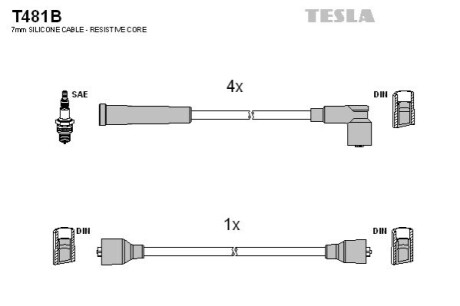 Провода високовольтні TESLA T481B