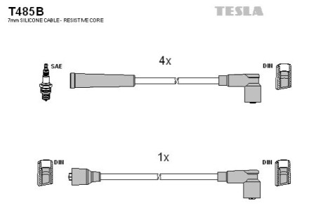 Провода високовольтні TESLA T485B