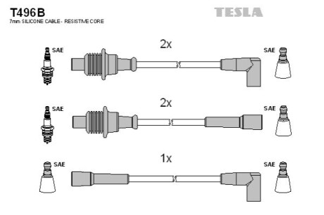 Провода високовольтні TESLA T496B (фото 1)