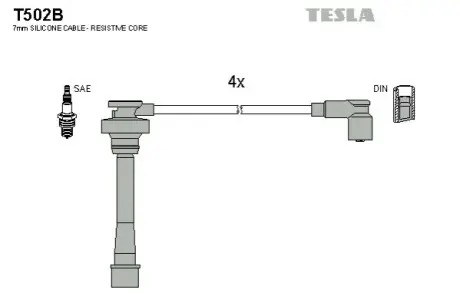 Провода високовольтні TESLA T502B Купити в Україні