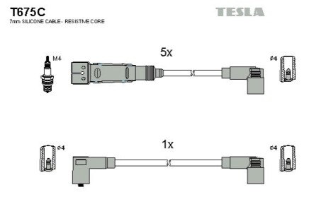 Комплект проводів TESLA T675C