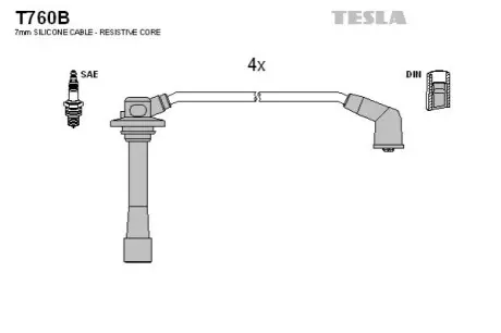 Провода високовольтні TESLA T760B Купити в Україні