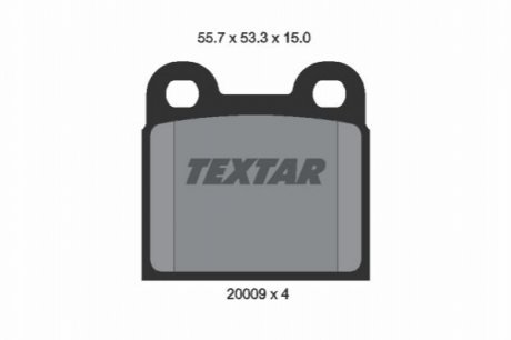 Тормозные колодки, дисковый тормоз.) TEXTAR 2000906 (фото 1)