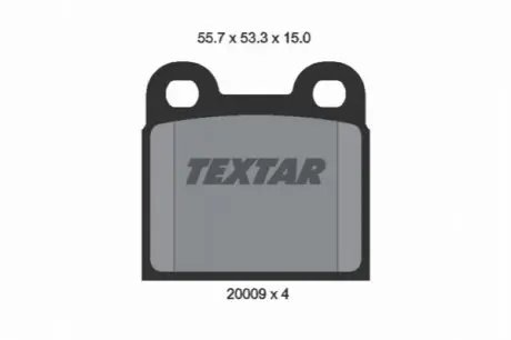 Тормозные колодки, дисковый тормоз.) TEXTAR 2000906