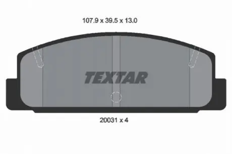 Тормозные колодки, дисковый тормоз.) TEXTAR 2003101