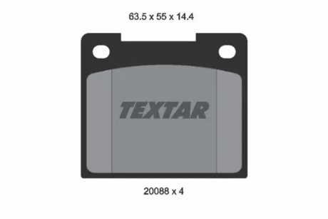 Комплект гальмівних колодок TEXTAR 2008802