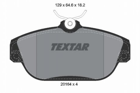 Тормозные колодки, дисковый тормоз.) TEXTAR 2016402 (фото 1)