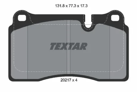Комплект тормозных колодок TEXTAR 2021701