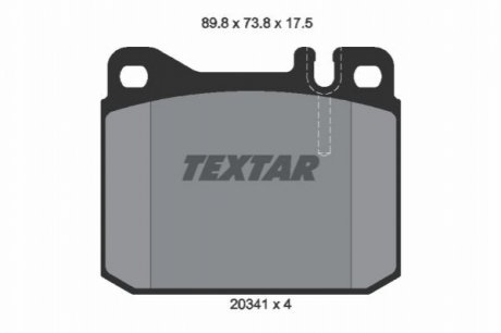 Тормозные колодки, дисковый тормоз.) TEXTAR 2034110 (фото 1)