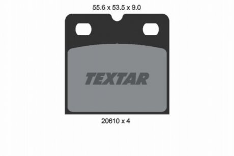 Комплект гальмівних колодок TEXTAR 2061005 (фото 1)
