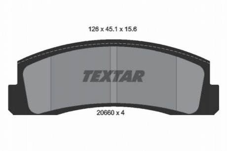 Тормозные колодки, дисковый тормоз.) TEXTAR 2066001 (фото 1)