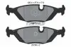 Комплект гальмівних колодок задн, BMW 3 (E30), 5 (E28), 6 (E24), 7 (E23) 1.6-3.5 09.77-06.94 TEXTAR (2067502) зображення 1
