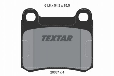 Тормозные колодки дисковые - (0004209820, A0004209820) TEXTAR 2068701 (фото 1)