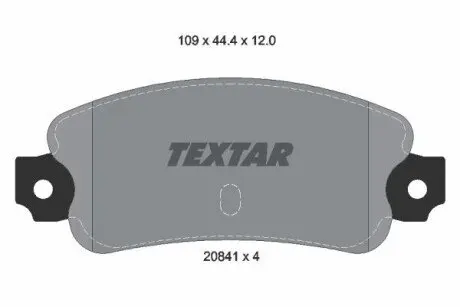 Комплект гальмівних колодок TEXTAR 2084102 Купити в Україні