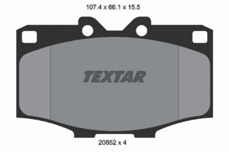 Тормозные колодки, дисковый тормоз.) TEXTAR 2085201 (фото 1)