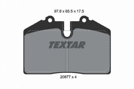 Гальмівні колодки, дискове гальмо (набір) TEXTAR 2087702 (фото 1)