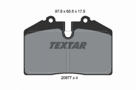 Гальмівні колодки, дискове гальмо (набір) TEXTAR 2087709 (фото 1)
