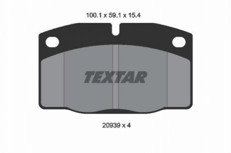 Тормозные колодки, дисковый тормоз.) TEXTAR 2093903