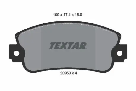 Фото Колодки гальмівні (передні) Fiat Panda/Regata/Seat Ibiza/Terra 81-04 (Bosch) TEXTAR (2095005) зображення 1