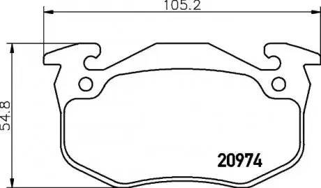 Комплект гальмівних колодок задн, CITROEN SAXO, XSARA, ZX PEUGEOT 106 II, 205, 205 I, 205 II, 206, 306, 309, 309 I, 309 II RENAULT 11, 19 I, 19 I CHAMADE, 19 II, 19 II CHAMADE 1.1-2.0D 04.84 TEXTAR 2097401