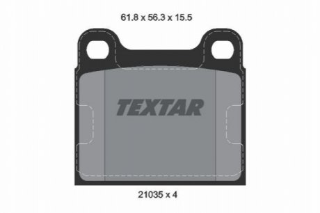 Тормозные колодки, дисковый тормоз.) TEXTAR 2103501 (фото 1)