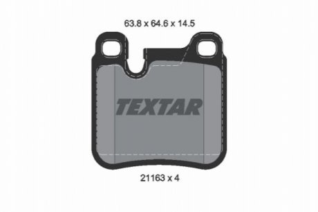 Гальмівні колодки, дискове гальмо (набір) TEXTAR 2116301 (фото 1)
