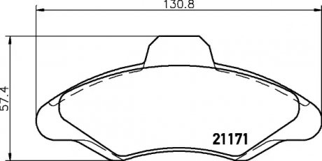 Гальмівні колодки, дискове гальмо (набір) TEXTAR 2117105 (фото 1)