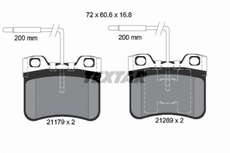 Гальмівні колодки, дискове гальмо.) TEXTAR 2117902 (фото 1)