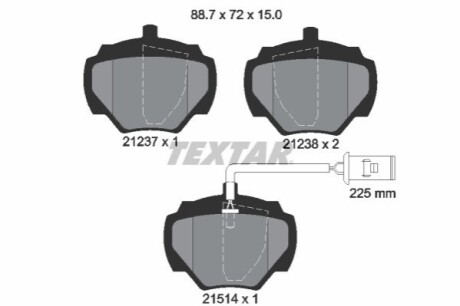 Гальмівні колодки TEXTAR 2123701