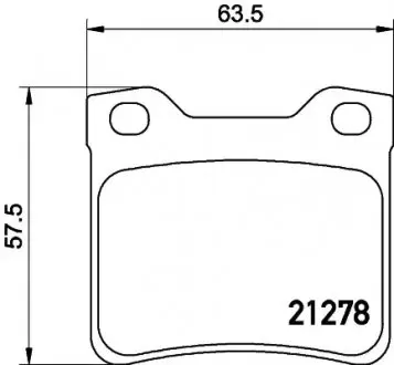 Комплект гальмівних колодок задн, PEUGEOT 406, 607 1.6-3.0 11.95-07.11 TEXTAR 2127803