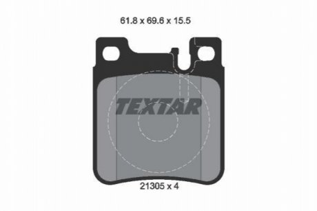 Тормозные колодки, дисковый тормоз.) TEXTAR 2130501 (фото 1)