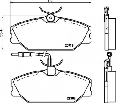 Тормозные колодки, дисковый тормоз.) TEXTAR 2138802 (фото 1)